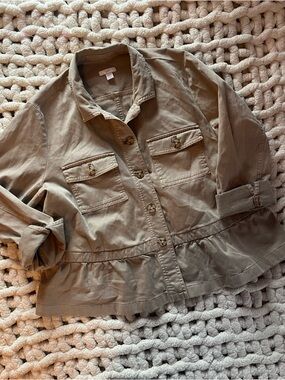 J. Jill khaki Utility Jacket
